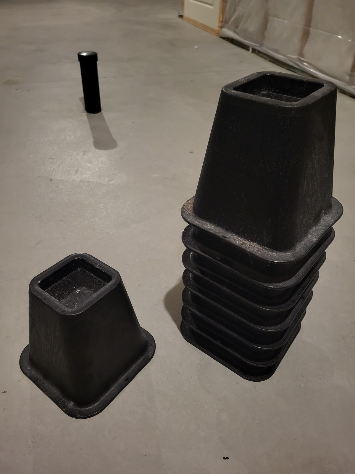 8-Pack 6" Inch Bed Risers Durable Heavy Duty Construction Black