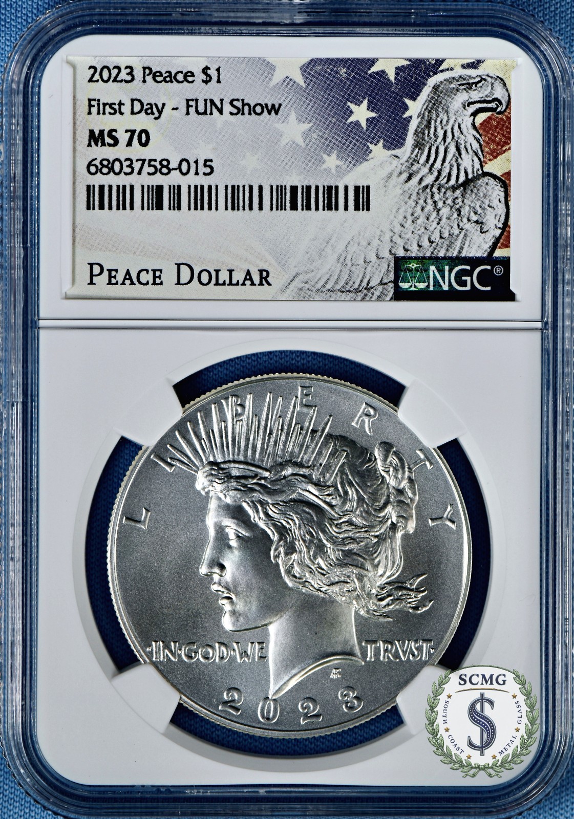 2023 $1 Peace Silver Dollar NGC MS 70 First Day of Issue - FUN Show!!!