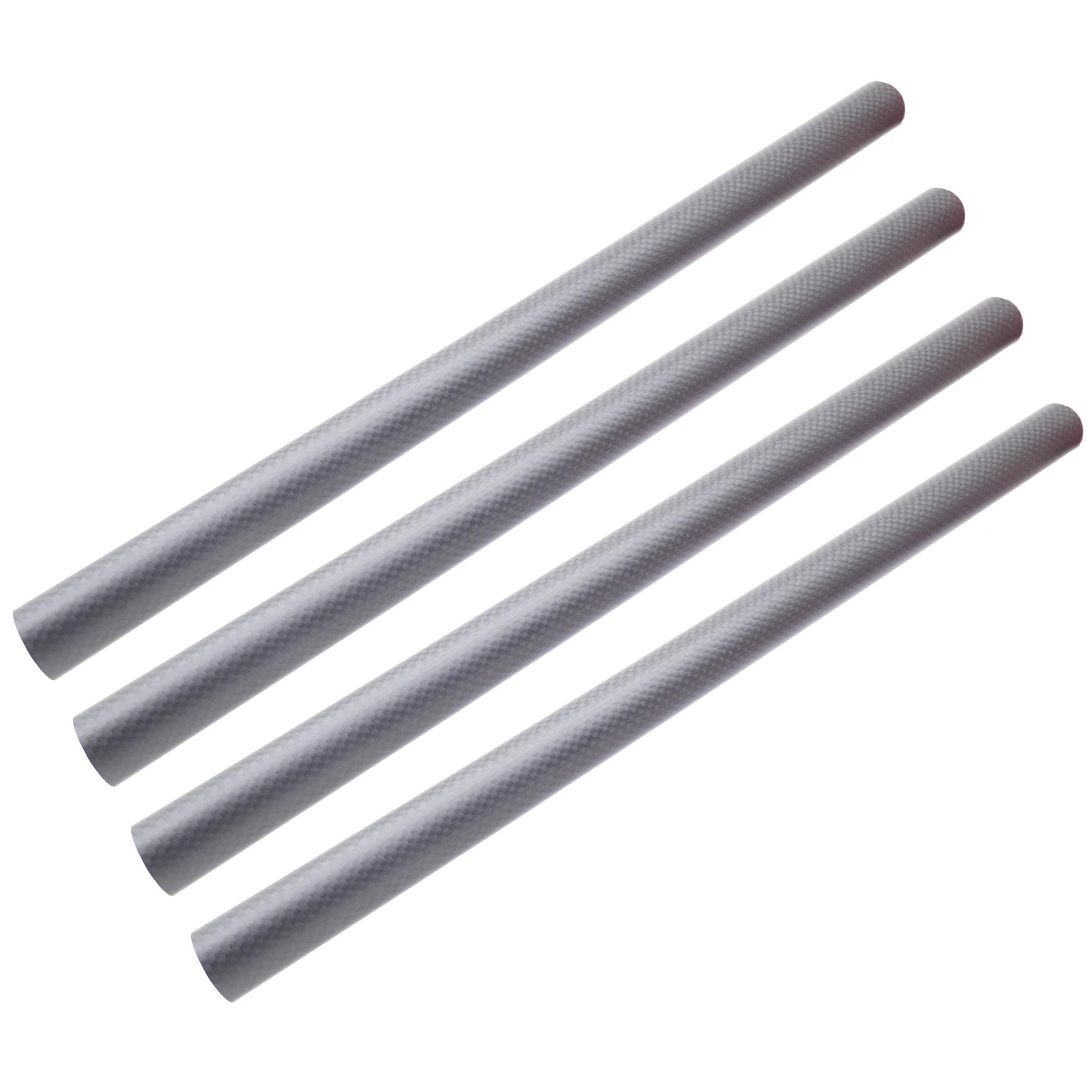 4pcs 25mm Pure 3K Carbon Fiber Round Tube 25x23x400mm 1mm Wall Thickness
