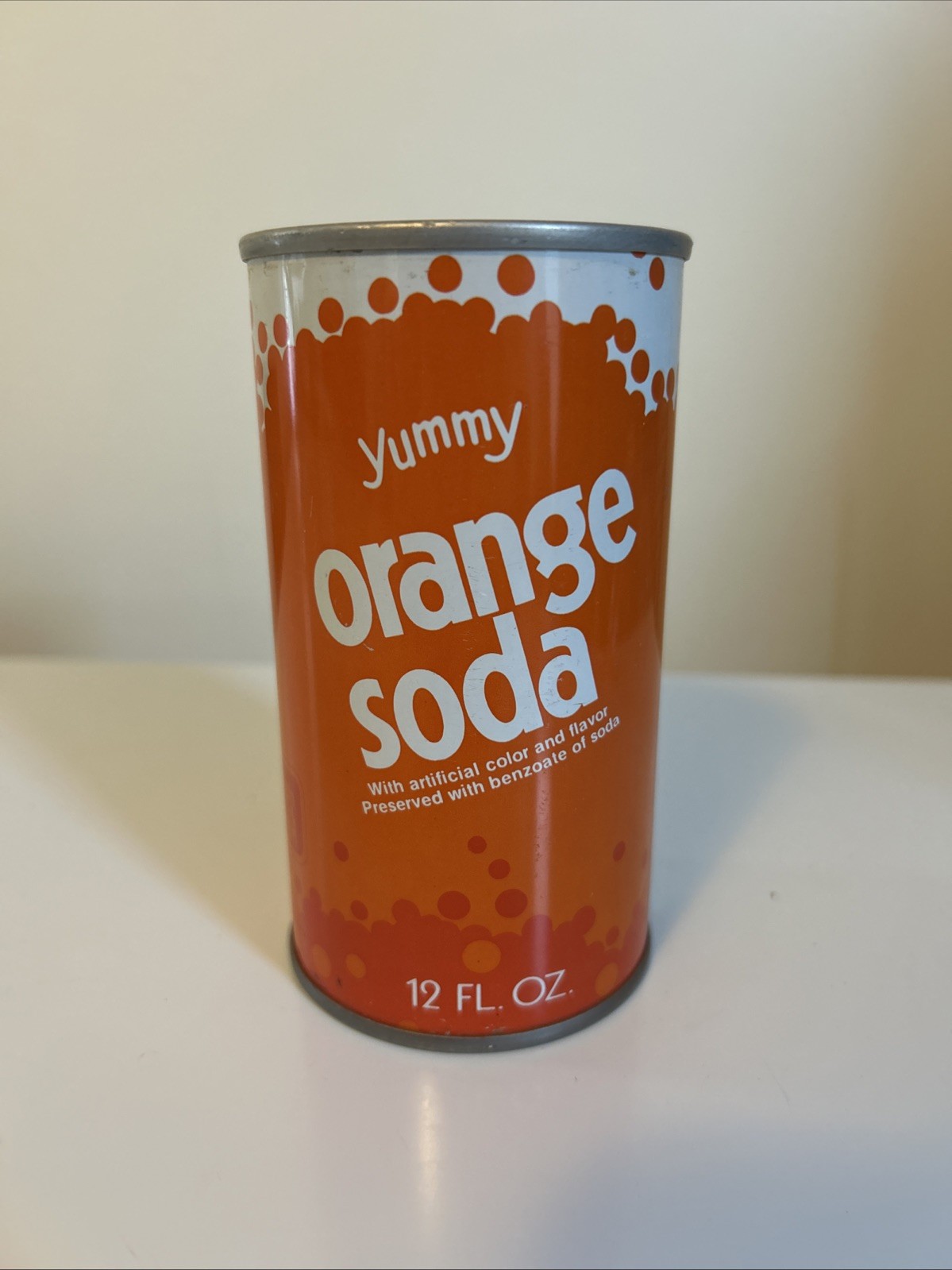 YUMMY ORANGE SODA 12 OZ STEEL CAN MELROSE PARK, IL VINTAGE ⭐️GREAT CONDITION⭐️