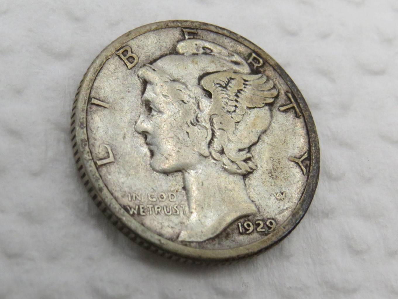 1929 S Mercury Dime - VF+ - 90% Silver 10 Cent US Coin - Better Date