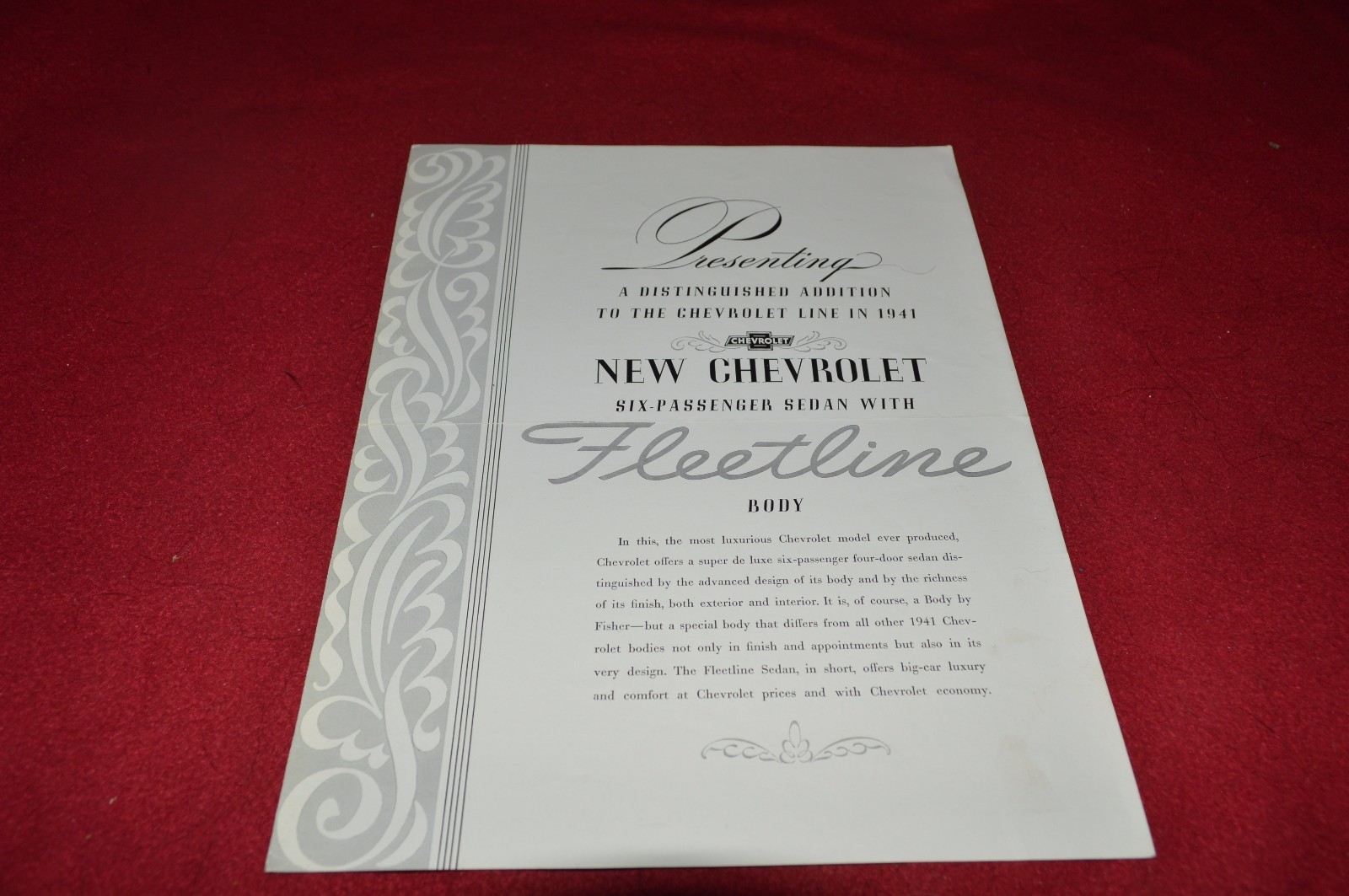 Chevrolet 1941 Fleeline Dealer's Brochure RPMD