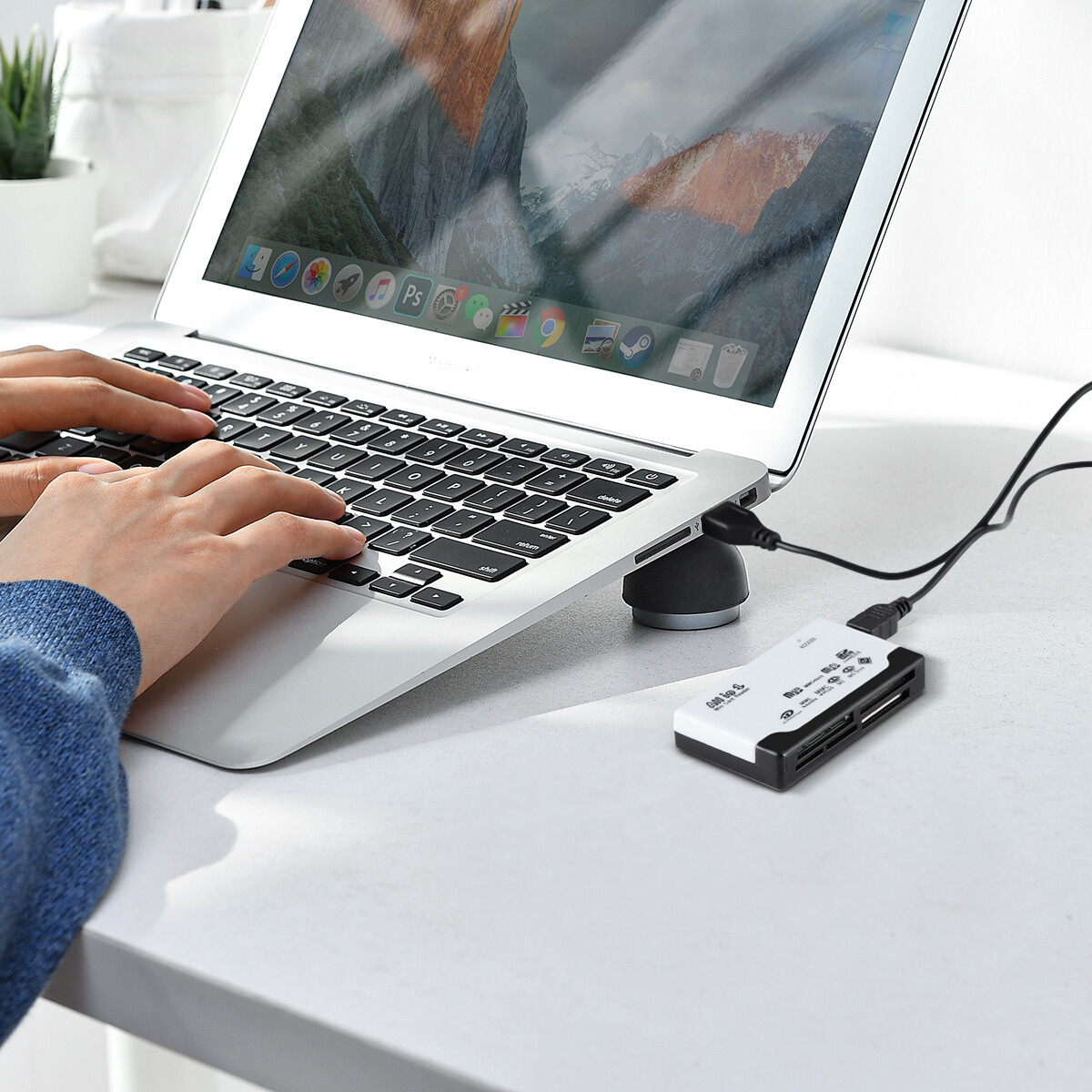 Card Reader USB 2.0 Micro SD TF CF Smart Memory Adapter Laptop Computer