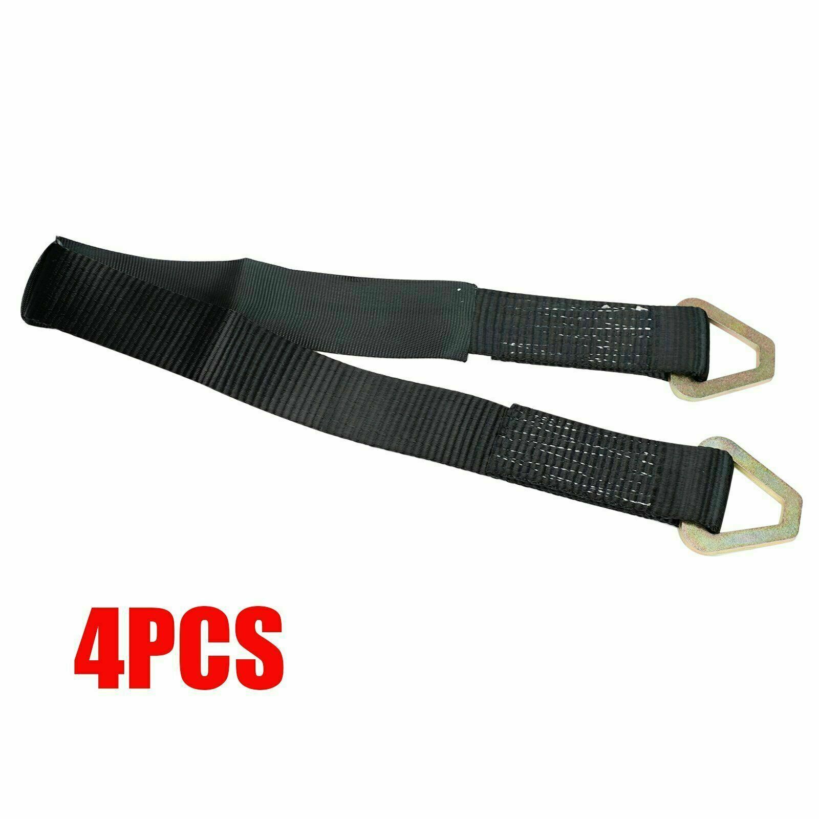 4pk 36" BLACK Axle Strap Hot Rod Muscle Car Hauler Trailr Tie Dwn Wheel Strap HD
