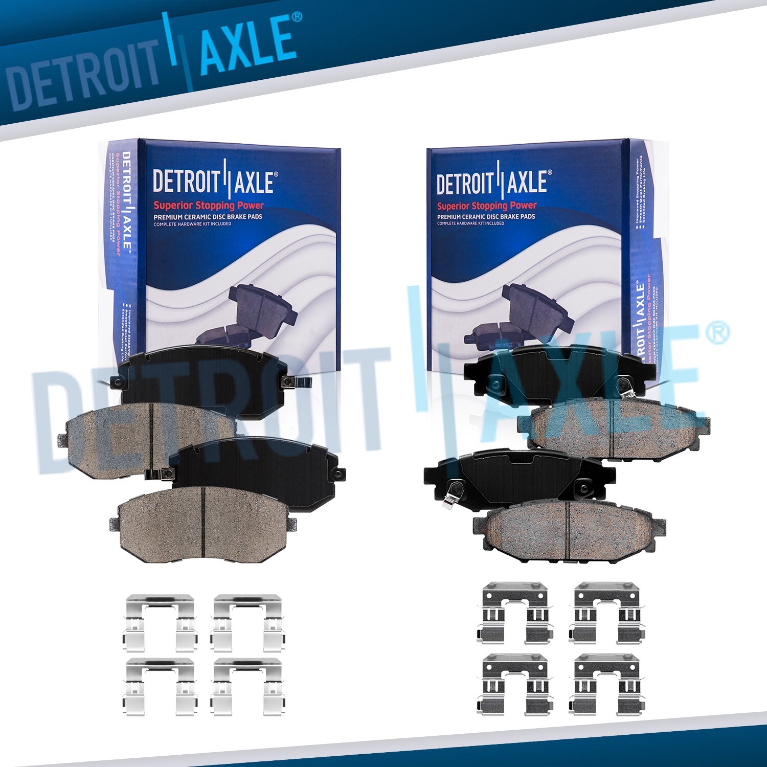 Front Rear Disc Brake Pads for 2009-2010 Subaru Forester Impreza Legacy Outback