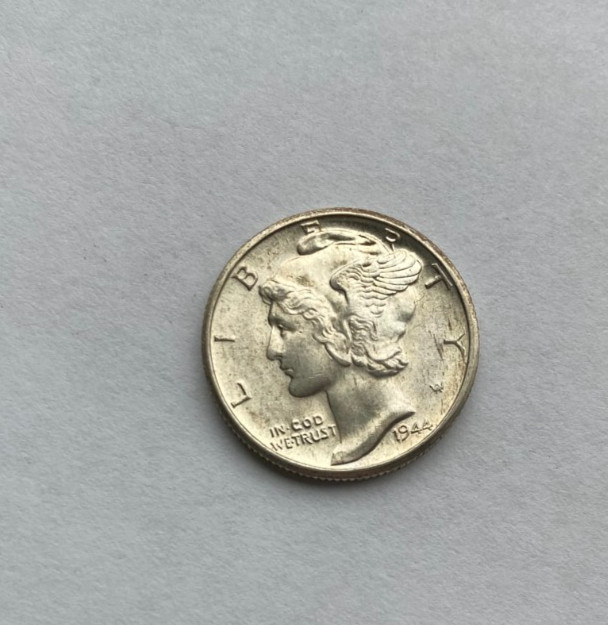 1944-d . Mercury Dime BU/ MS