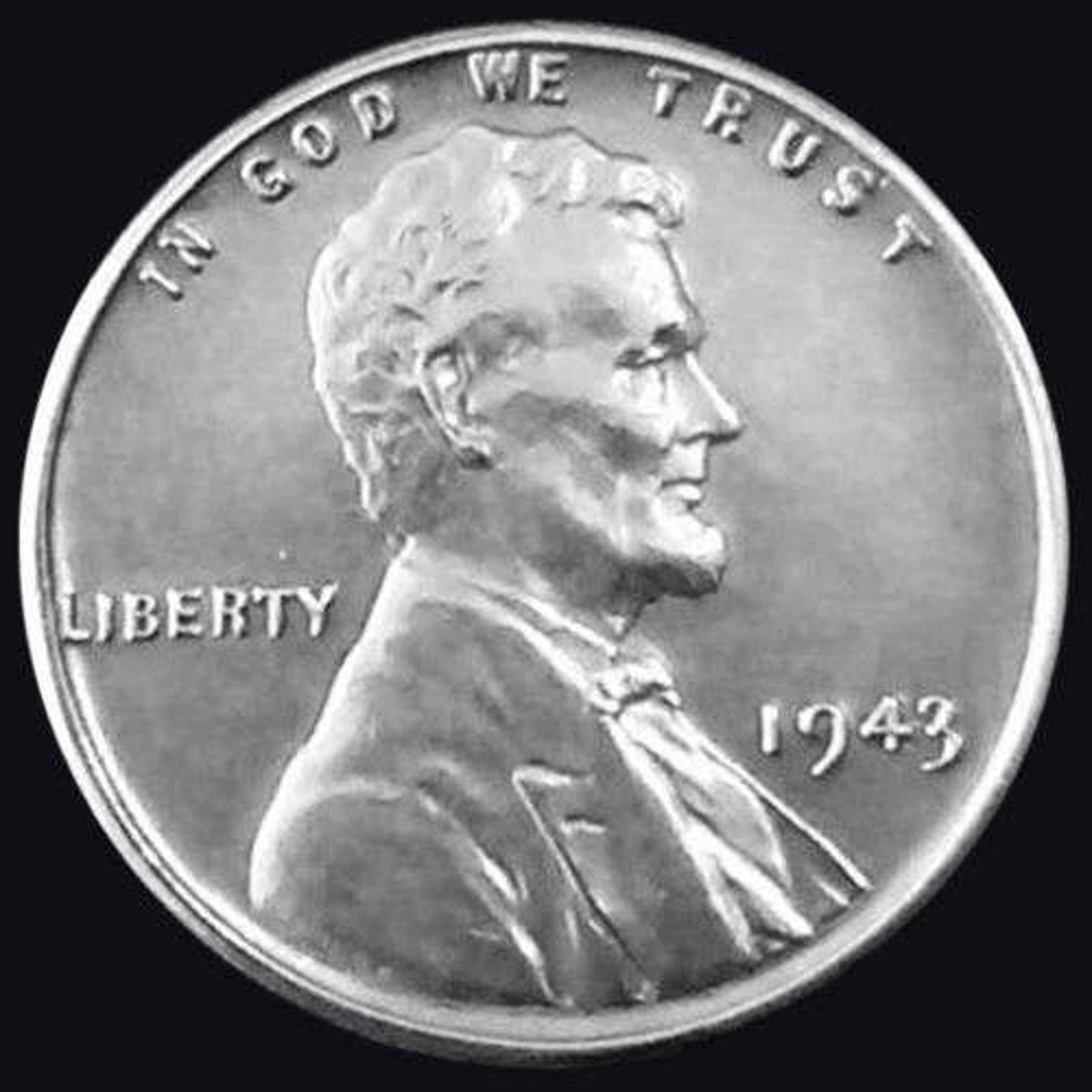 1943-P WWII Emergency Issue Steel Lincoln Cent Uncirculated grade "A+"  BU