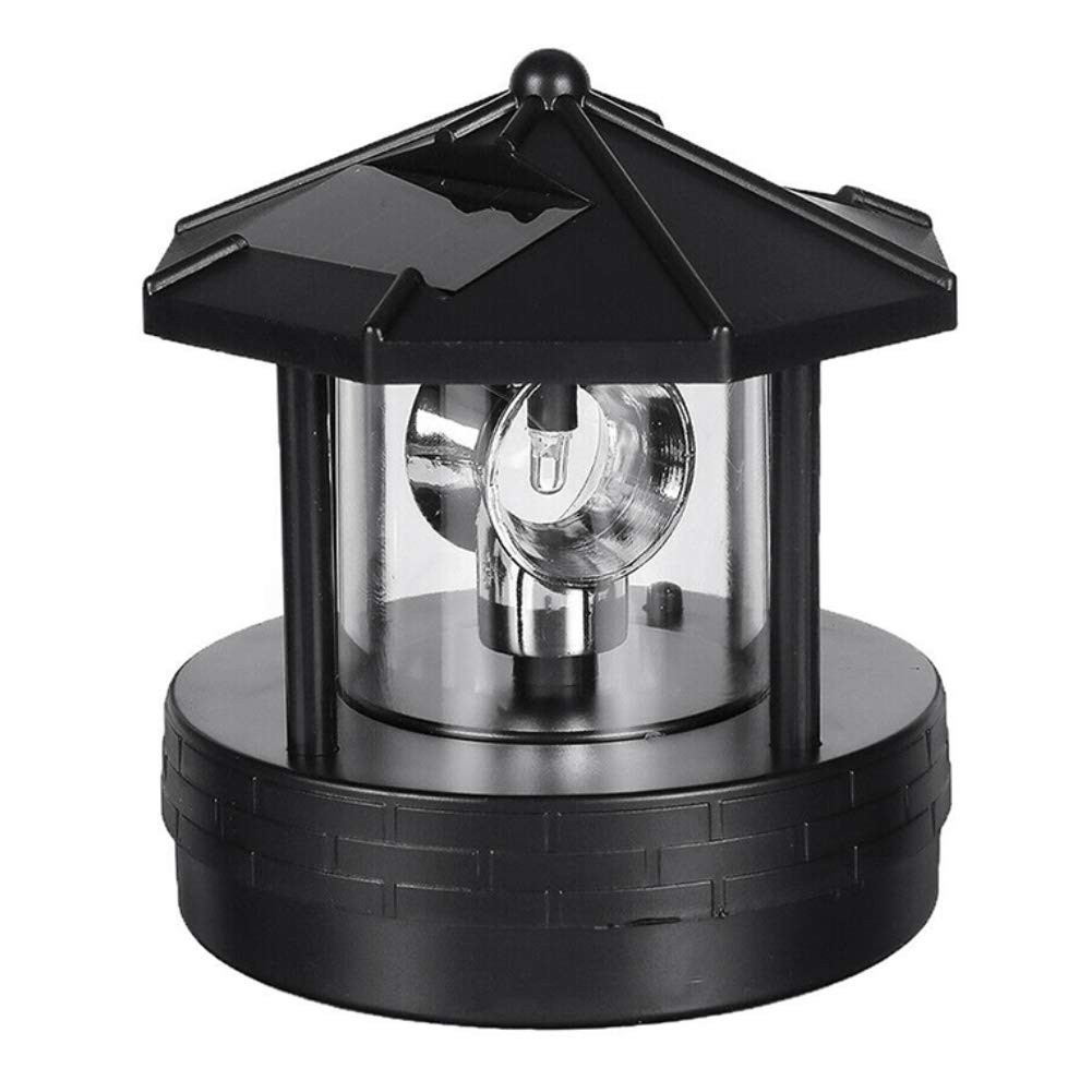 Solar Lighthouse, Beacon Rotating Garden Lights, Outdoor Smoke Tower Lamp wit...