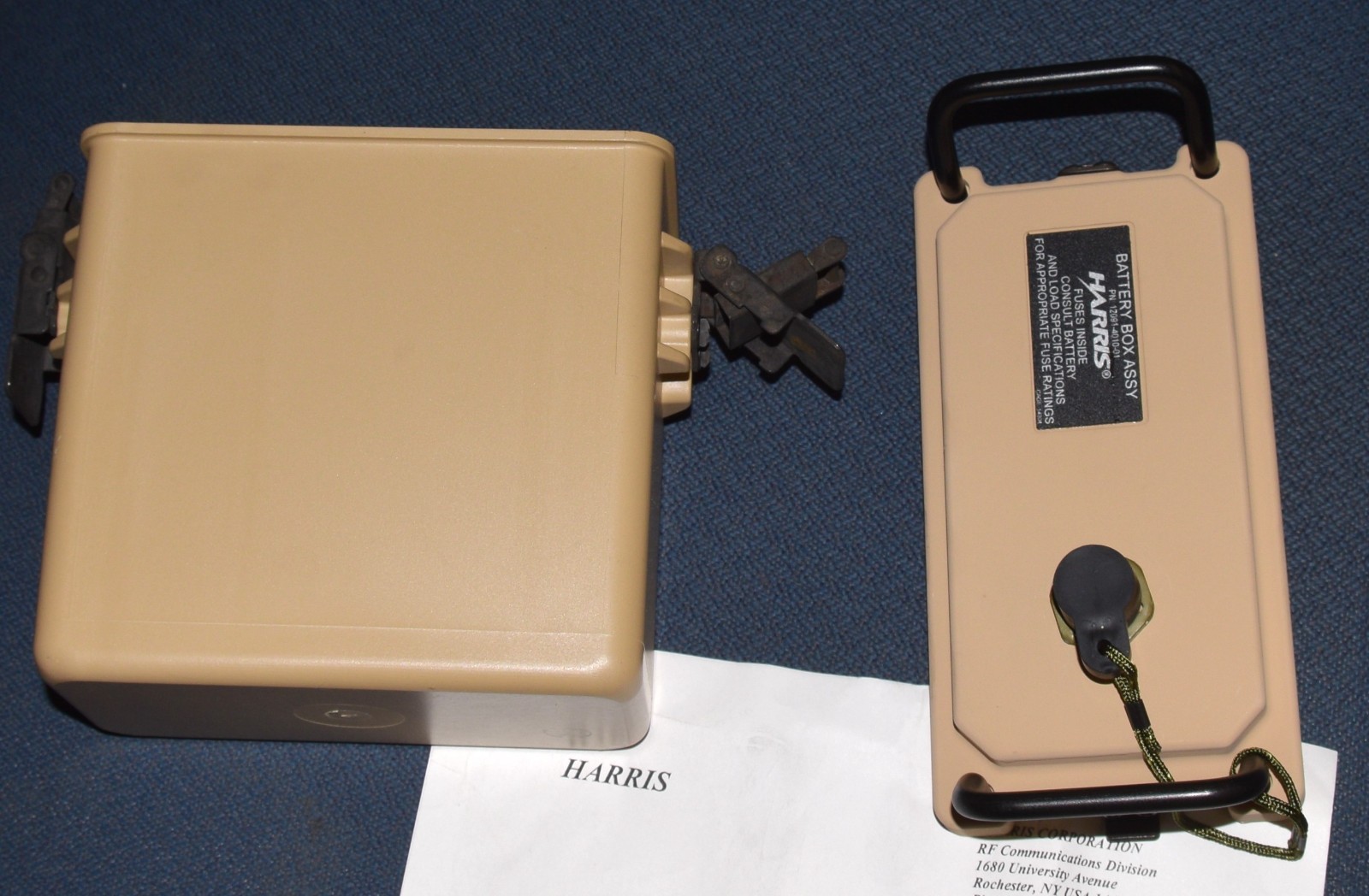 HARRIS FALCON III MP RADIO BATTERY BOX & LID RF-7800M-MP PRC-117G 12091-4010-01