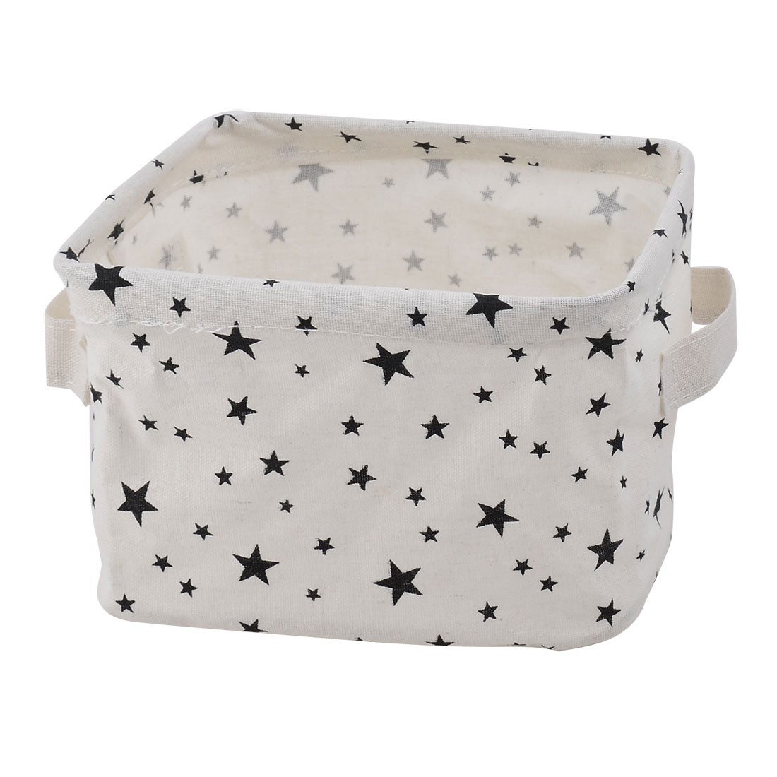 Desktop Fabric Star Pattern Makeup Sundries Storage Box Basket Closet