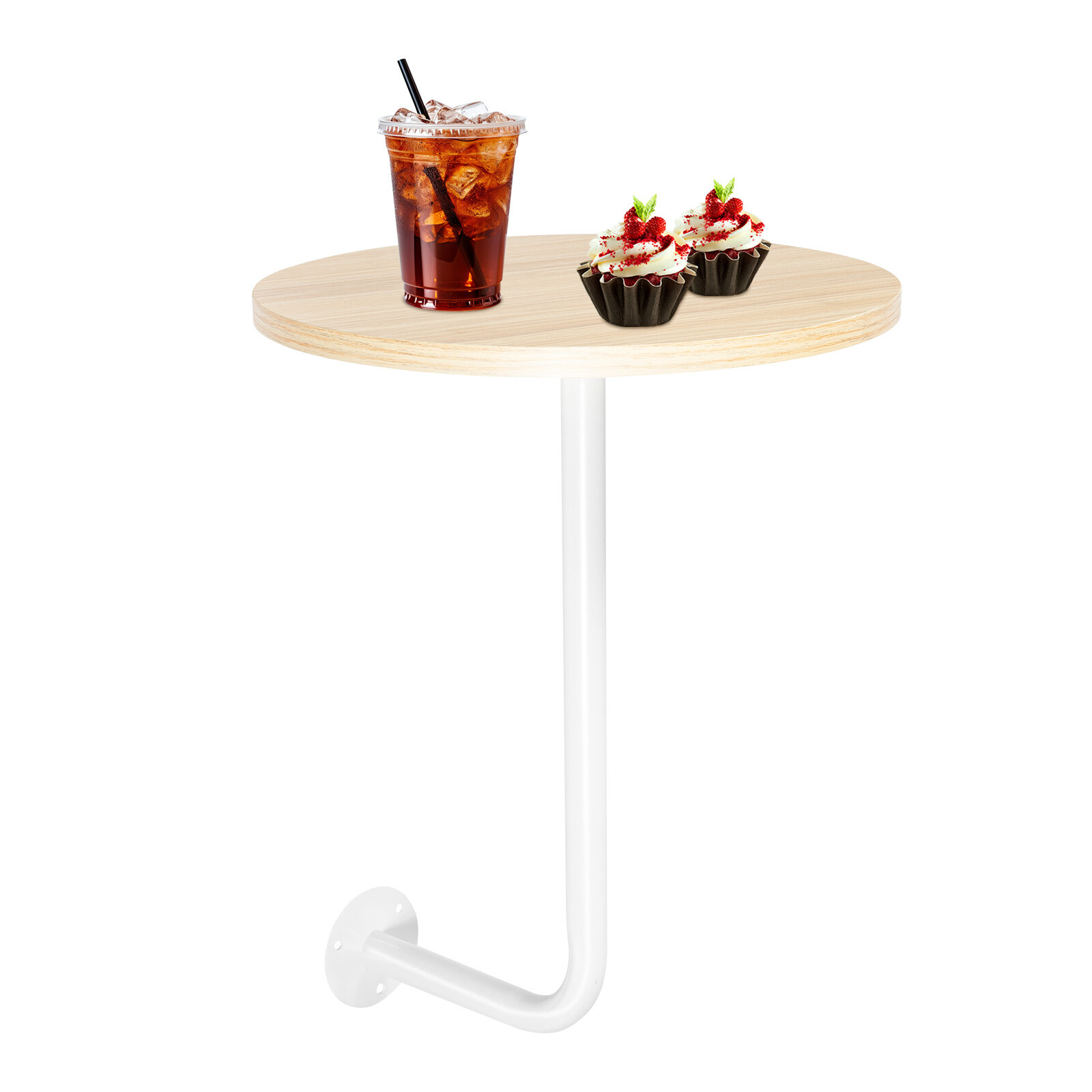 Wall-Mounted Round Table for Coffee Shops and Milk Tea Stores