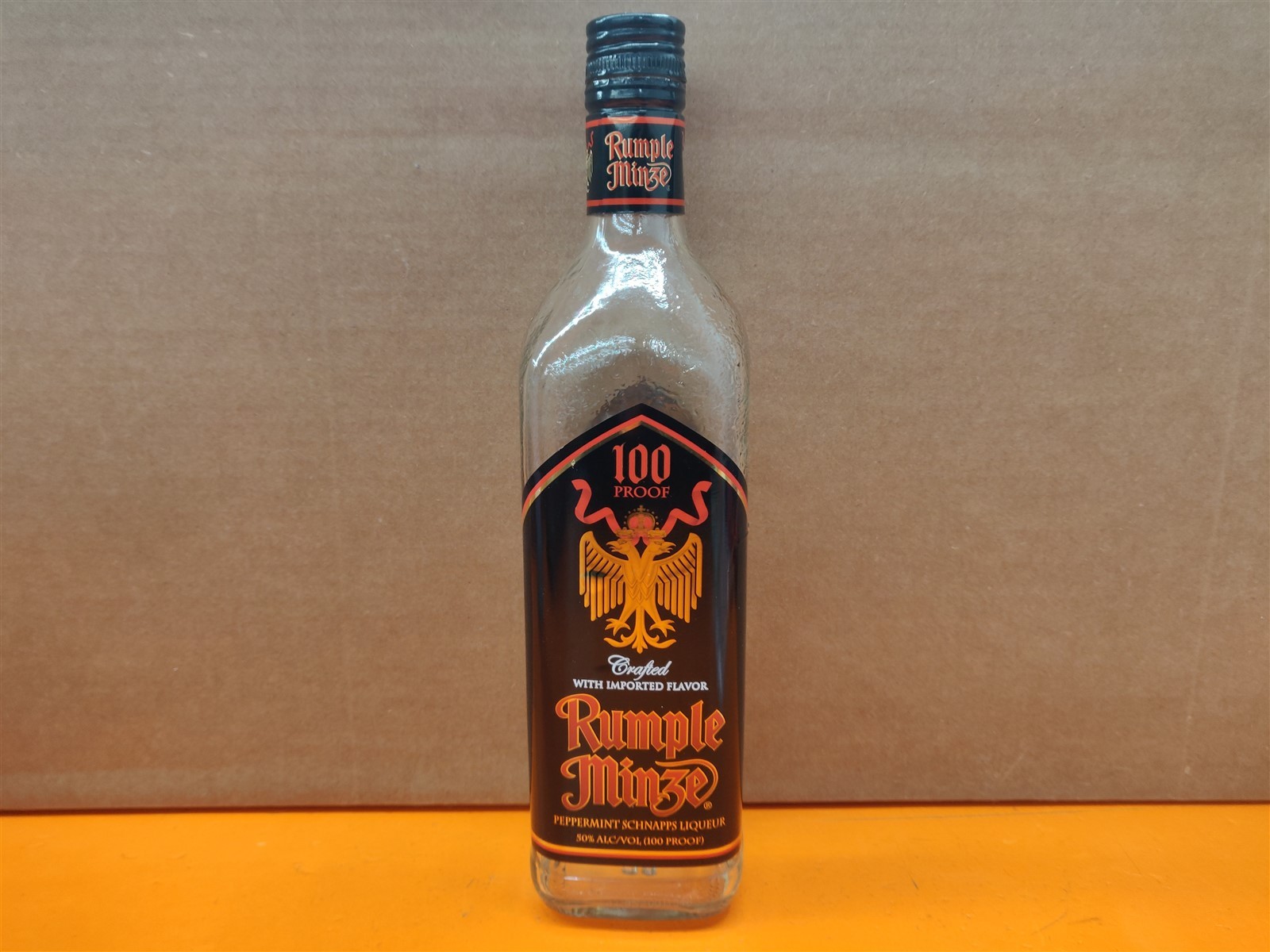 ⭐️⭐️⭐️⭐️⭐️ EMPTY 750mL Rumple Minze Textured Glass Craft/Décor/Art Bottle