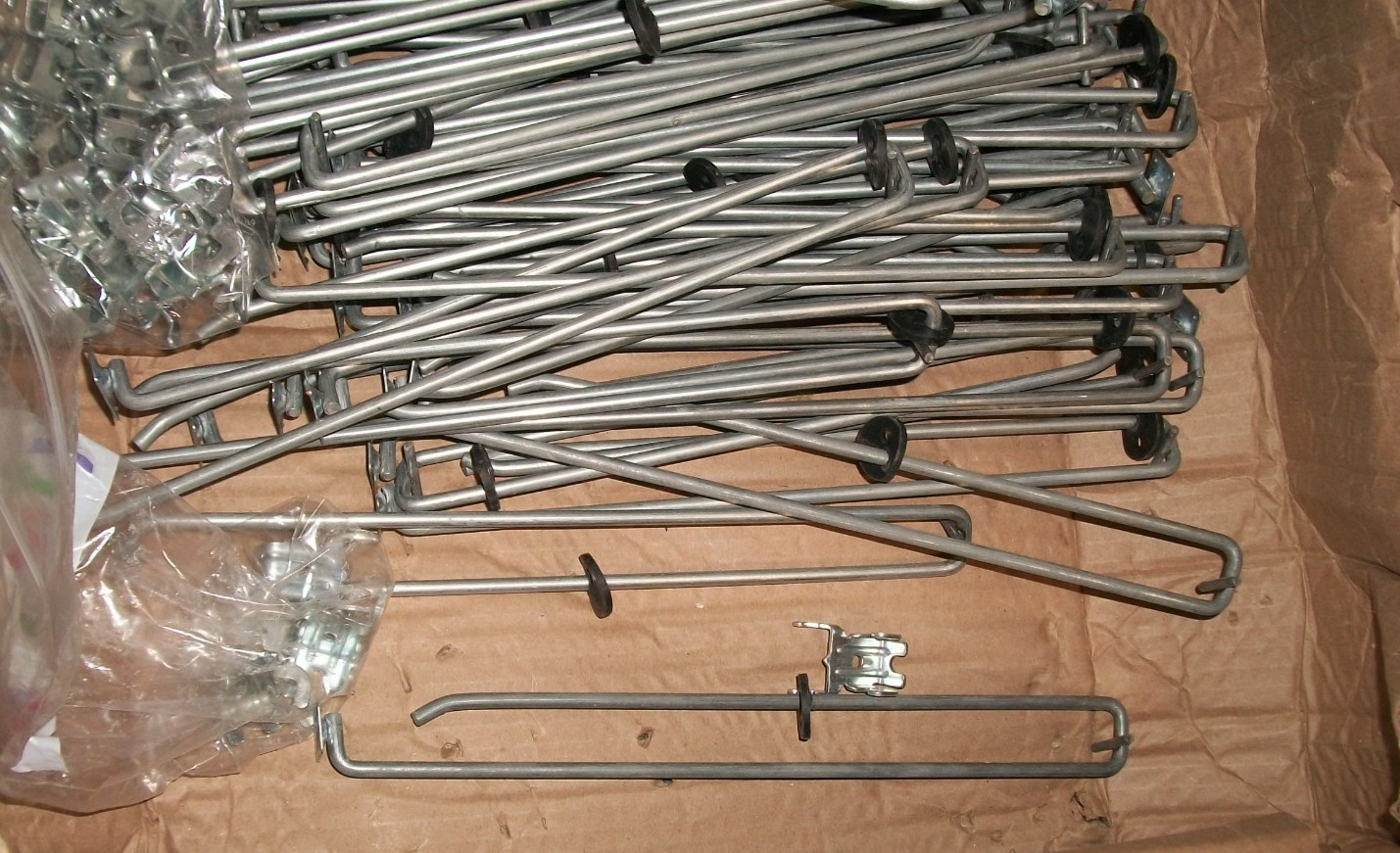 PEG BOARD Metal Hanger Hooks 11" Store Display Garage Organize Tag Lot of 35