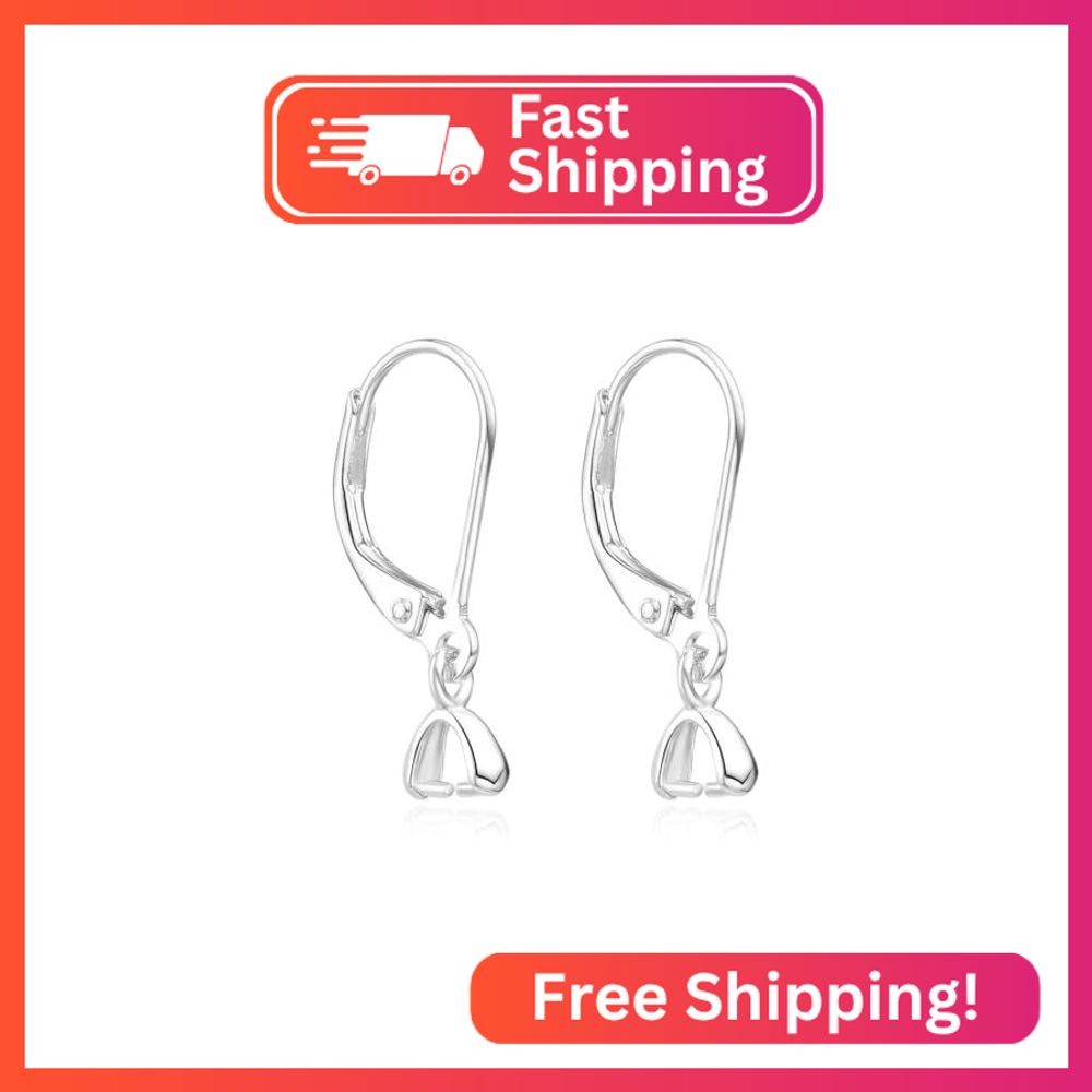 4pcs Adabele Real 925 Sterling Silver Leverback Earring Hooks Pinch Bail