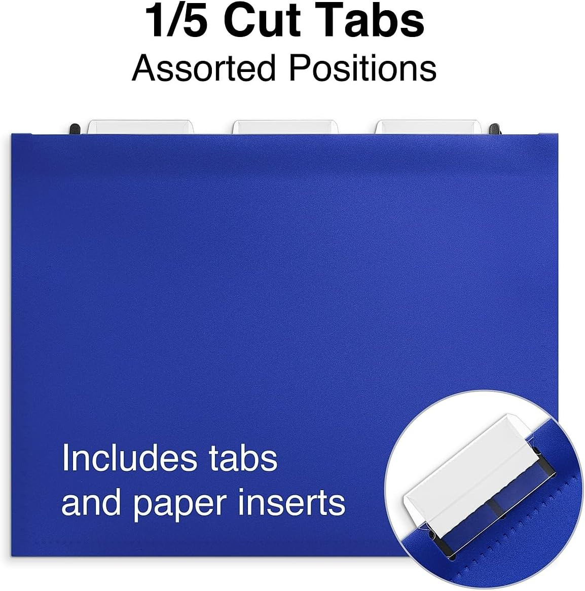 Poly Expanding Hanging File Pockets, Letter, Assorted, 5/Pack