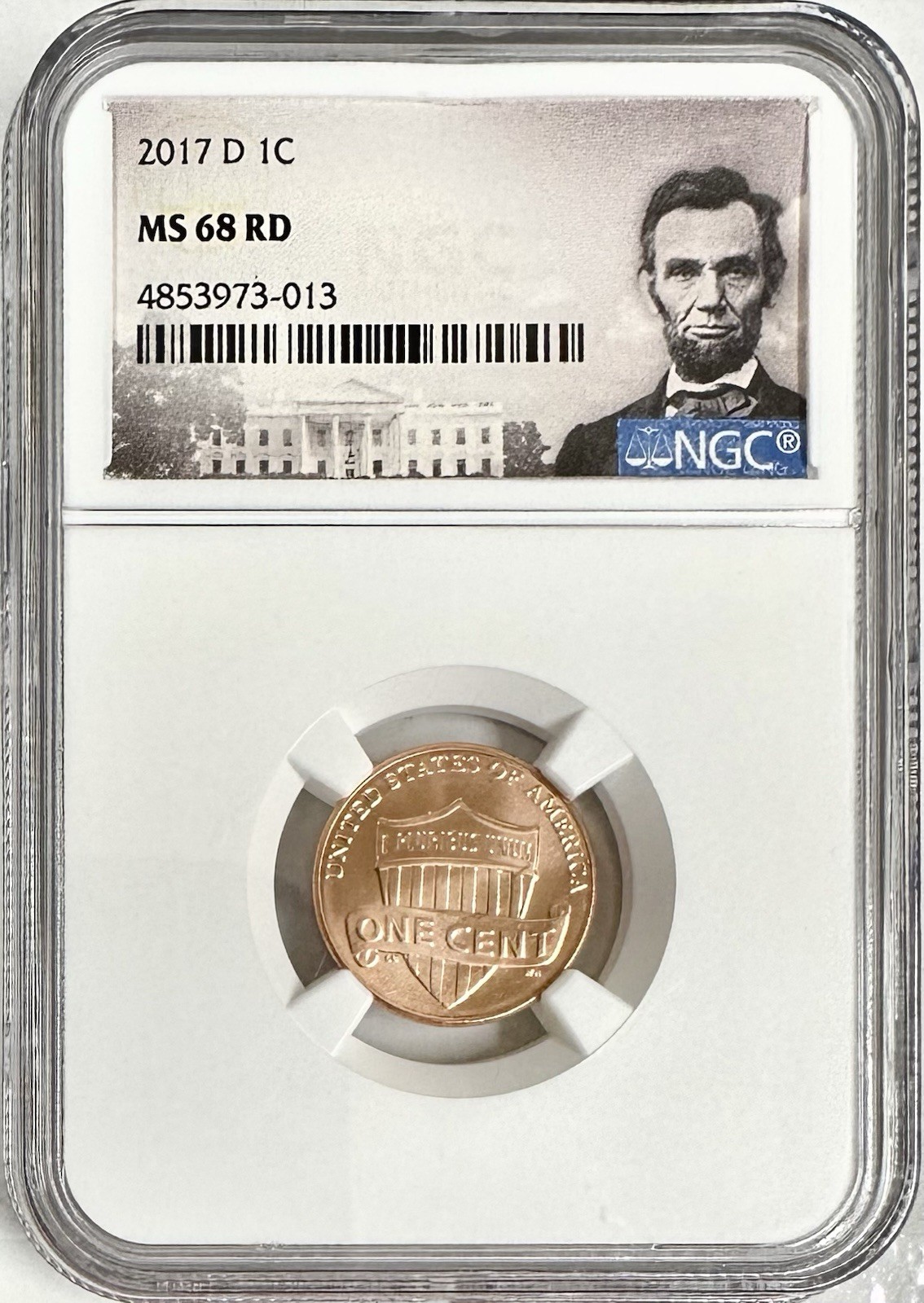 2017 D LINCOLN SHIELD CENT NGC MS68RD RARE ONLY 4 FINER PORTRAIT LABEL