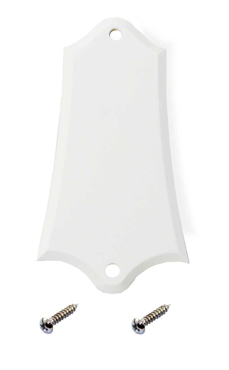 Truss Rod Cover G US Style Bell White Bevel Edge 081197WH