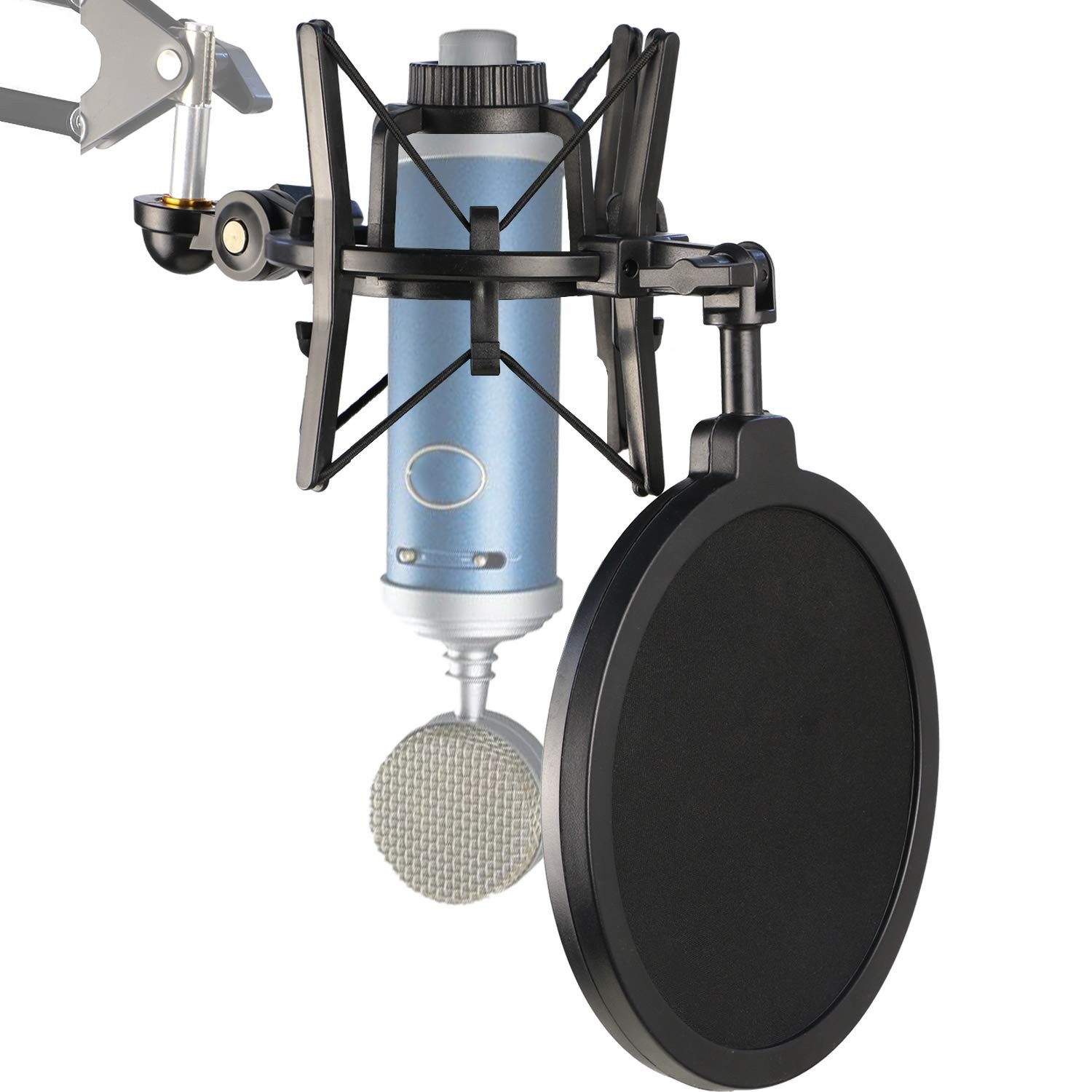 Bluebird Shock Mount with Pop Filter, Windscreen and Shockmount to Reduce Vibrat