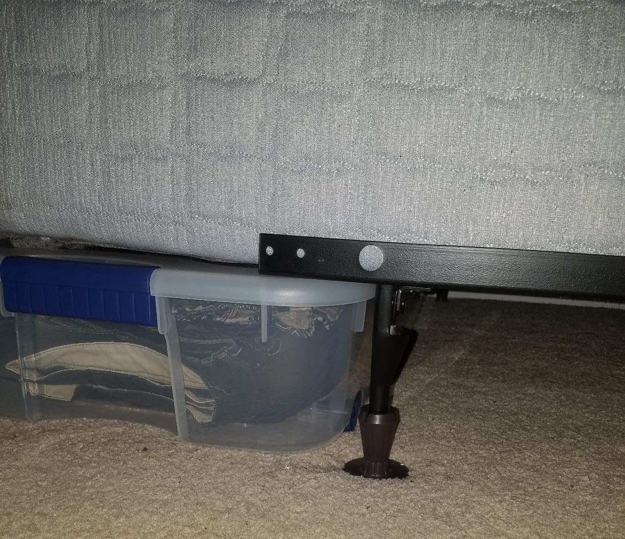 4PCS Heavy Duty Bed Frame Feet with Plastic Inserts, to Replace Wheels
