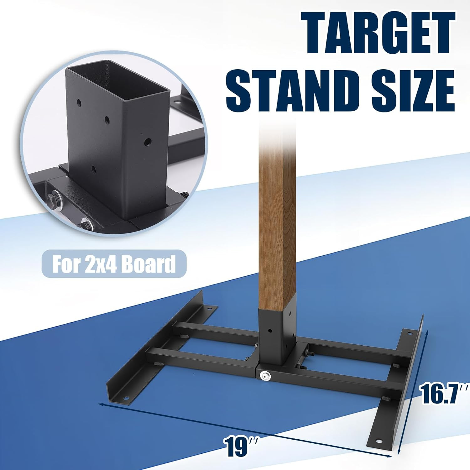 2X4 Target Stand Base, Shooting Target Stand for AR500 Steel Targets, Heavy Duty