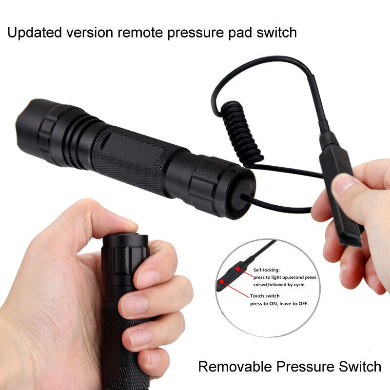 Strong Mounted Light 8000Yard LED Flashlight Torch Rechargeable with Scope Mount
