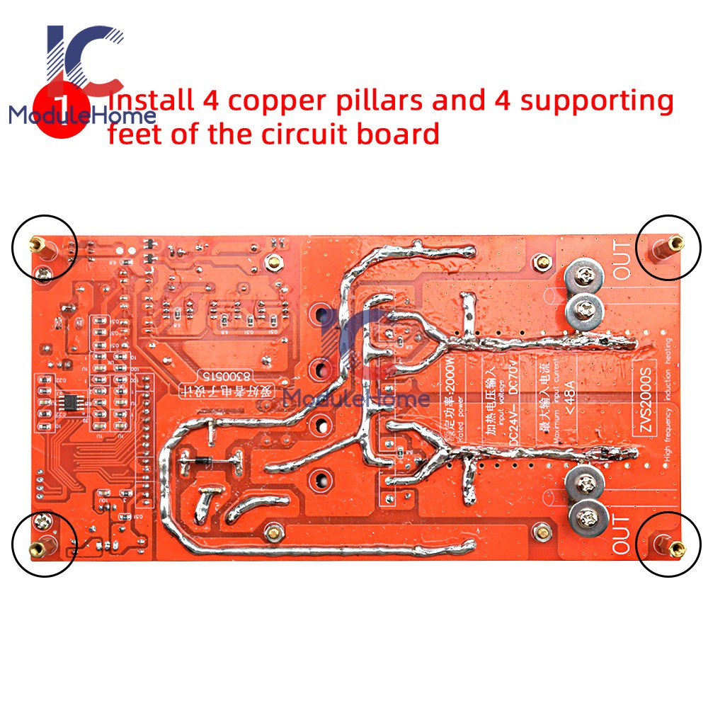 ZVS 2000W High Voltage Induction Heater Module Flyback Driver Heating Board DC