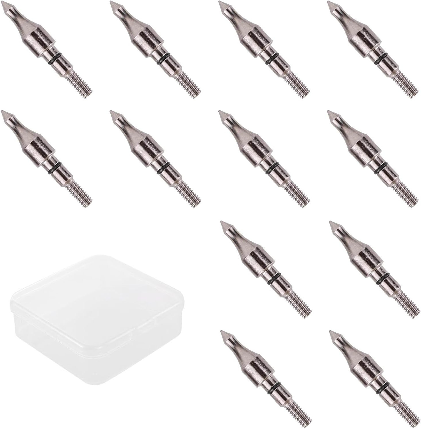 12Pcs 100 Grain Archery Field Tips Screw-in Arrow Point Hunting Target Practice