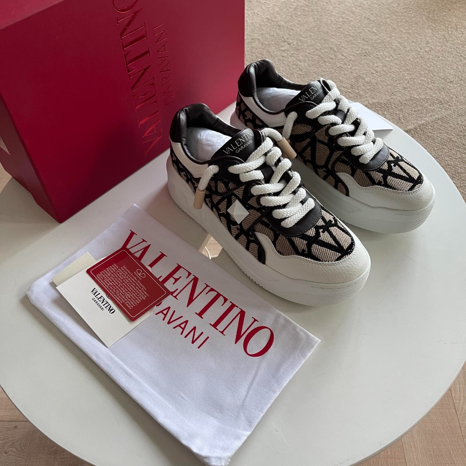 Valentino Garavani Platform Sneakers Leather Casual Shoes