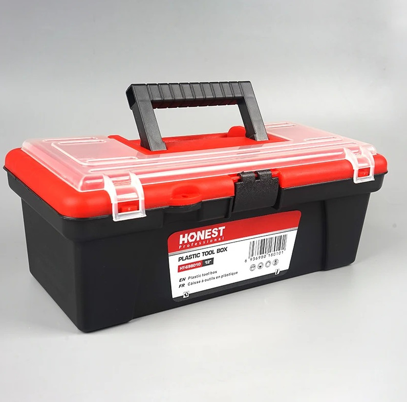 1pc 12 Inch Multifunctional Portable Tool Storage Box Organizer With Handle