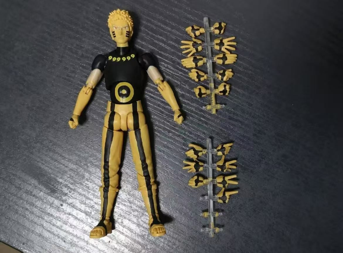 custom  Uzumaki Naruto 1/12 SHF Golden Body Kurama Mode（No top coat）