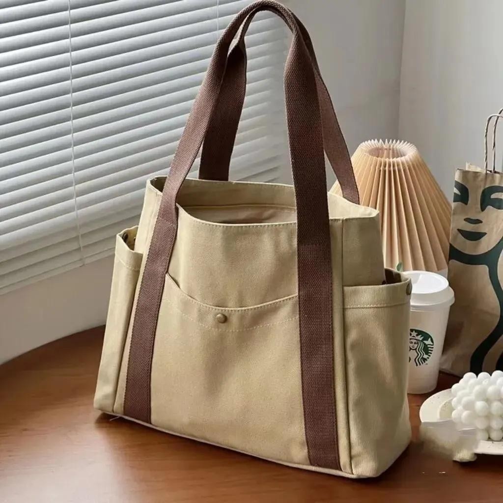 Large Canvas Tote Bag for Work, School & Travel — Stylish, Versatile & Durable