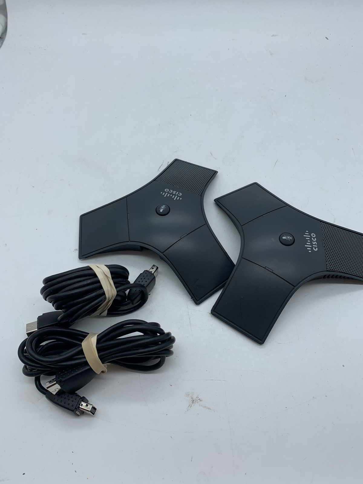 LOT OF 2 Cisco 2201-40140-001 External Microphone w/ Cables & FREE SHIPPING