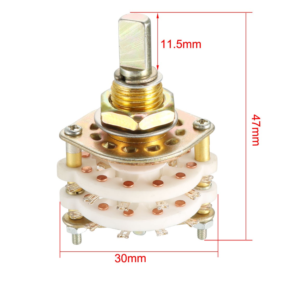 2P11T 2 Pole 11 Position Selectable 2Deck Band Channel Rotary Switch Selector