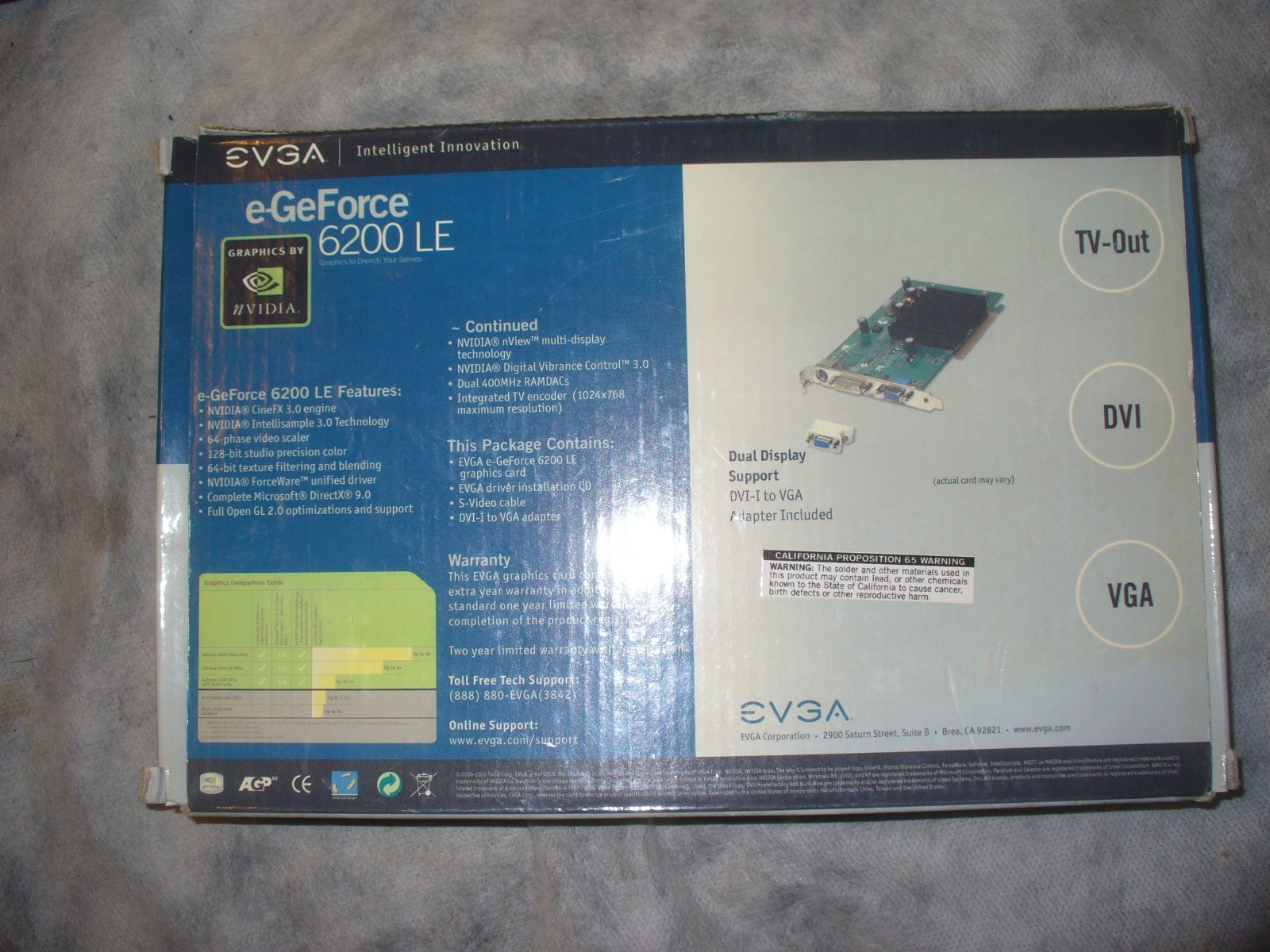 e-GeForce 6200 LE Graphics Card