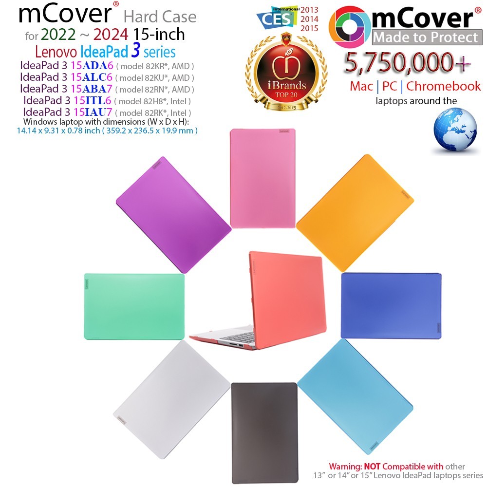 NEW mCover for 2022-2024 15" Lenovo IdeaPad 3 15ADA6 15ALC6 15ITL6 15ABA7 15IAU7