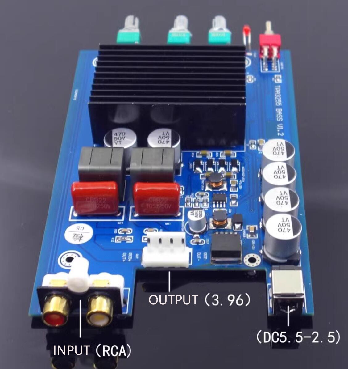 Mono Subwoofer Amplifier 600W Class D AMP BASS Frequency Adjustable