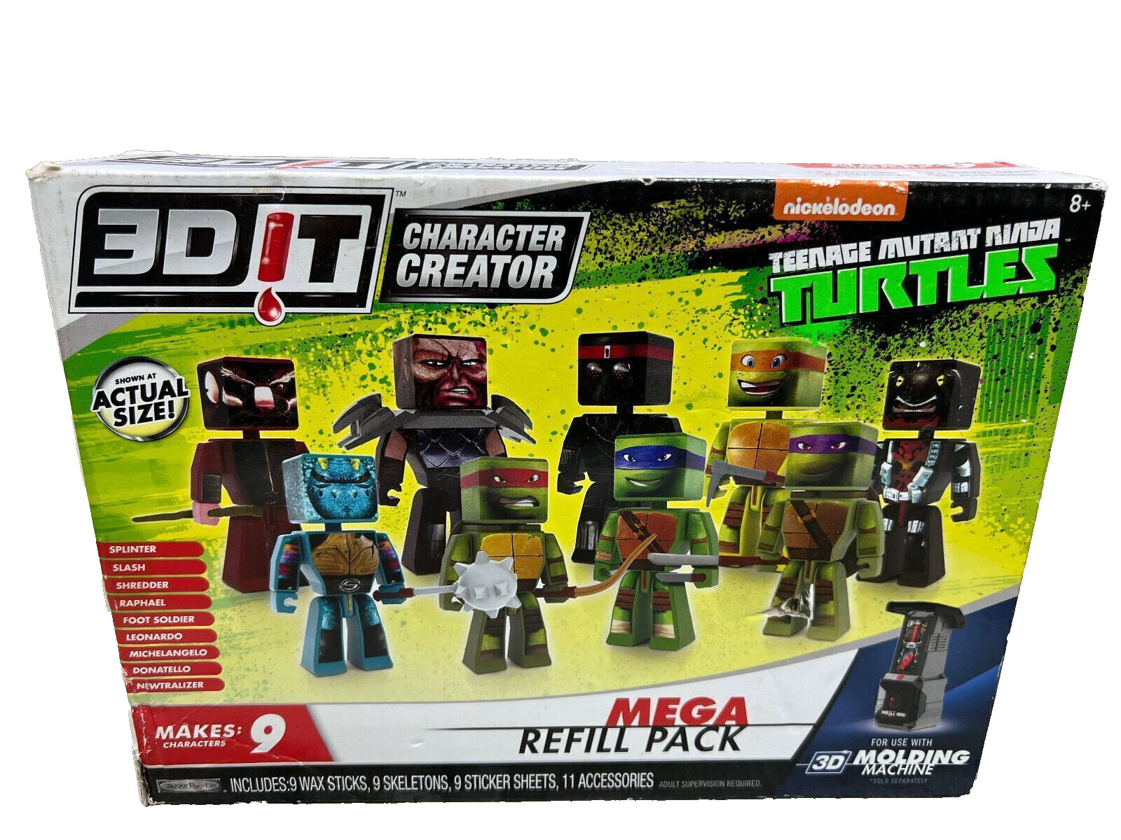 3D iT Mega Refill CHARACTER PACK Teenage Mutant Ninja Turtles Makes 9 NEW