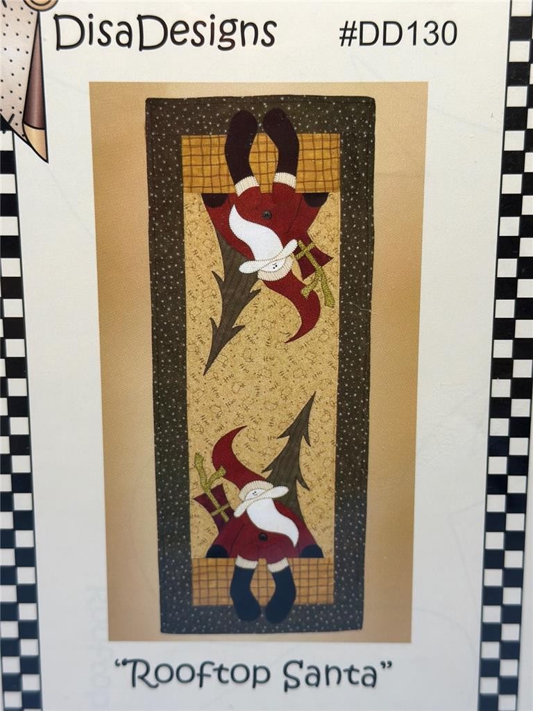 DISA DESIGNS Quilt Pattern #DD130 - ROOFTOP SANTA - 15" x 48"