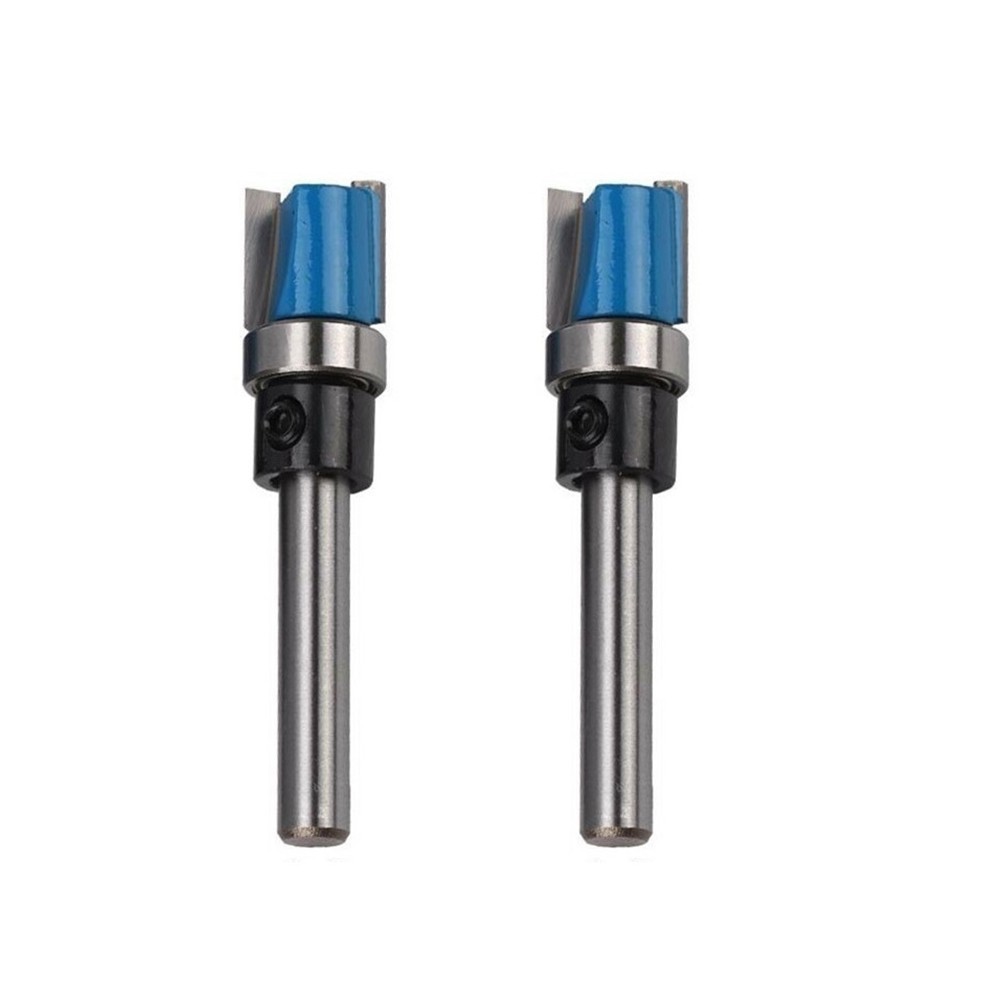 2pcs 1/4 Shank Straight Template Flush Trim Carbide Router Bit 1/4x1/2x11
