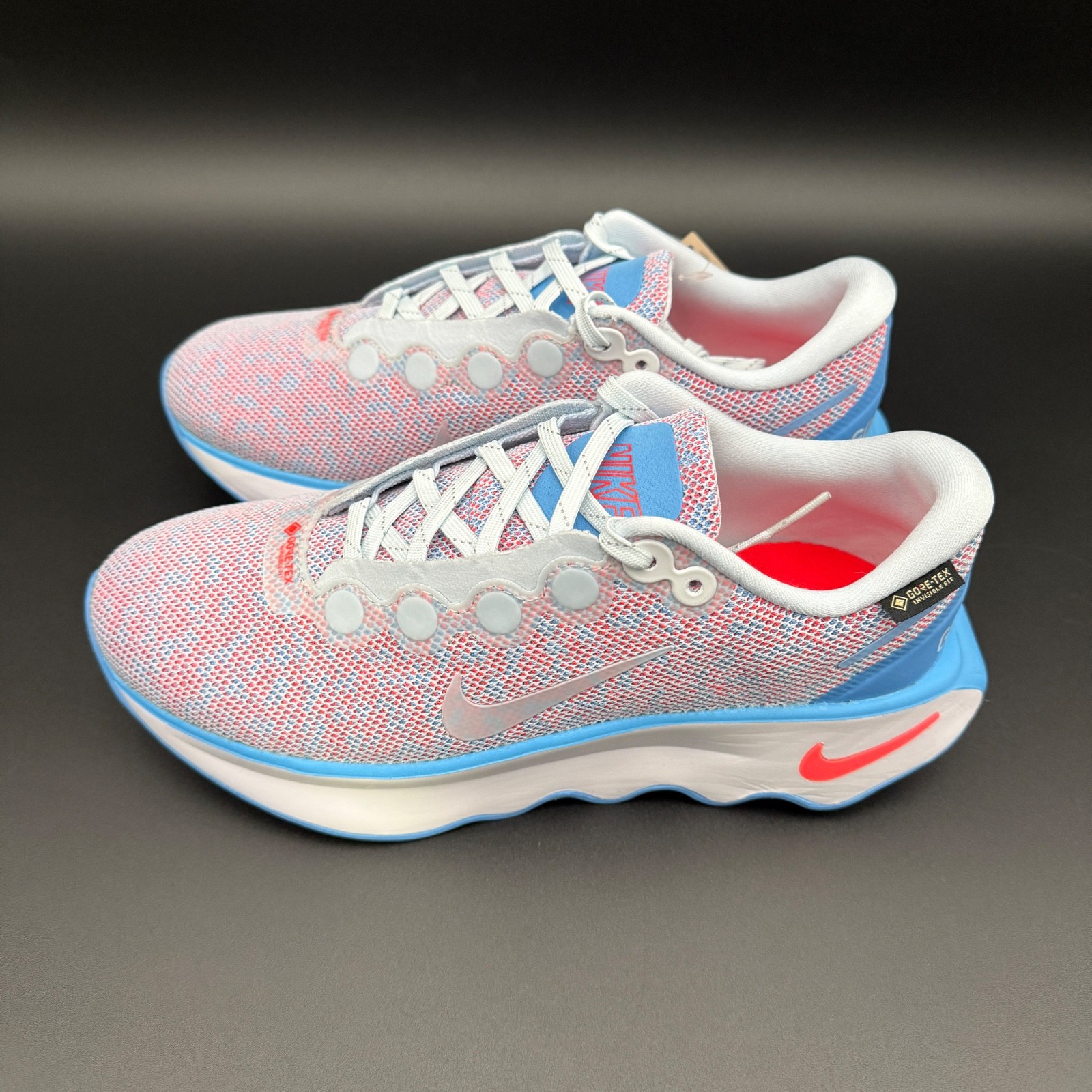 Nike Motiva Gore-Tex GTX Blue Tint Bright Crimson Women Size HM0355 400