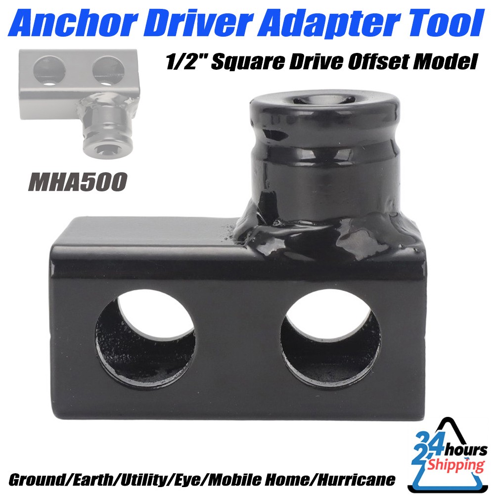 1/2"/Ground/Earth/Utility/Eye/Mobile Home/Hurricane Anchor Driver Adapter Tool