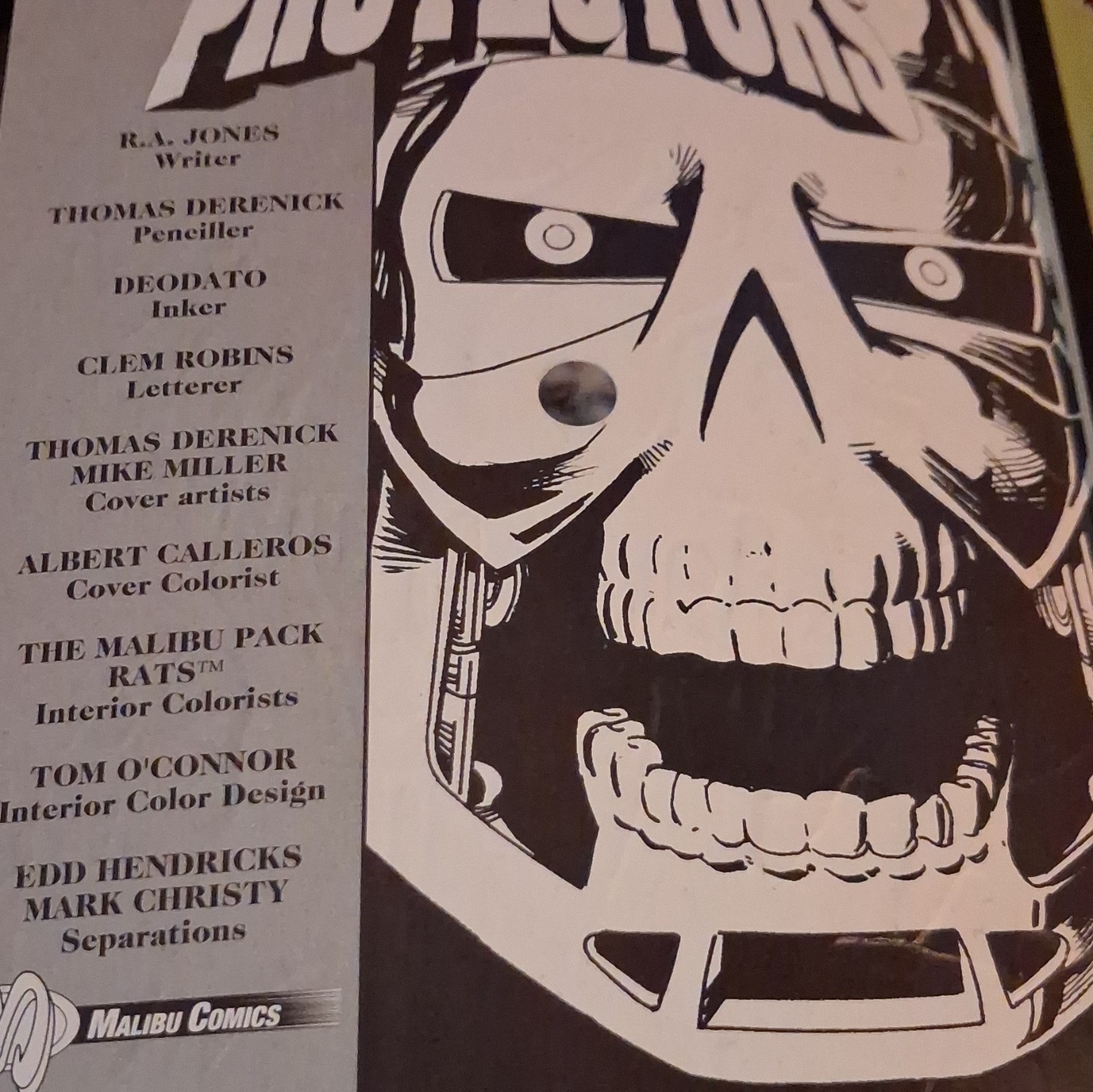 Malibu Comics PROTECTORS #5 die Cut Bullet Hole Issue.