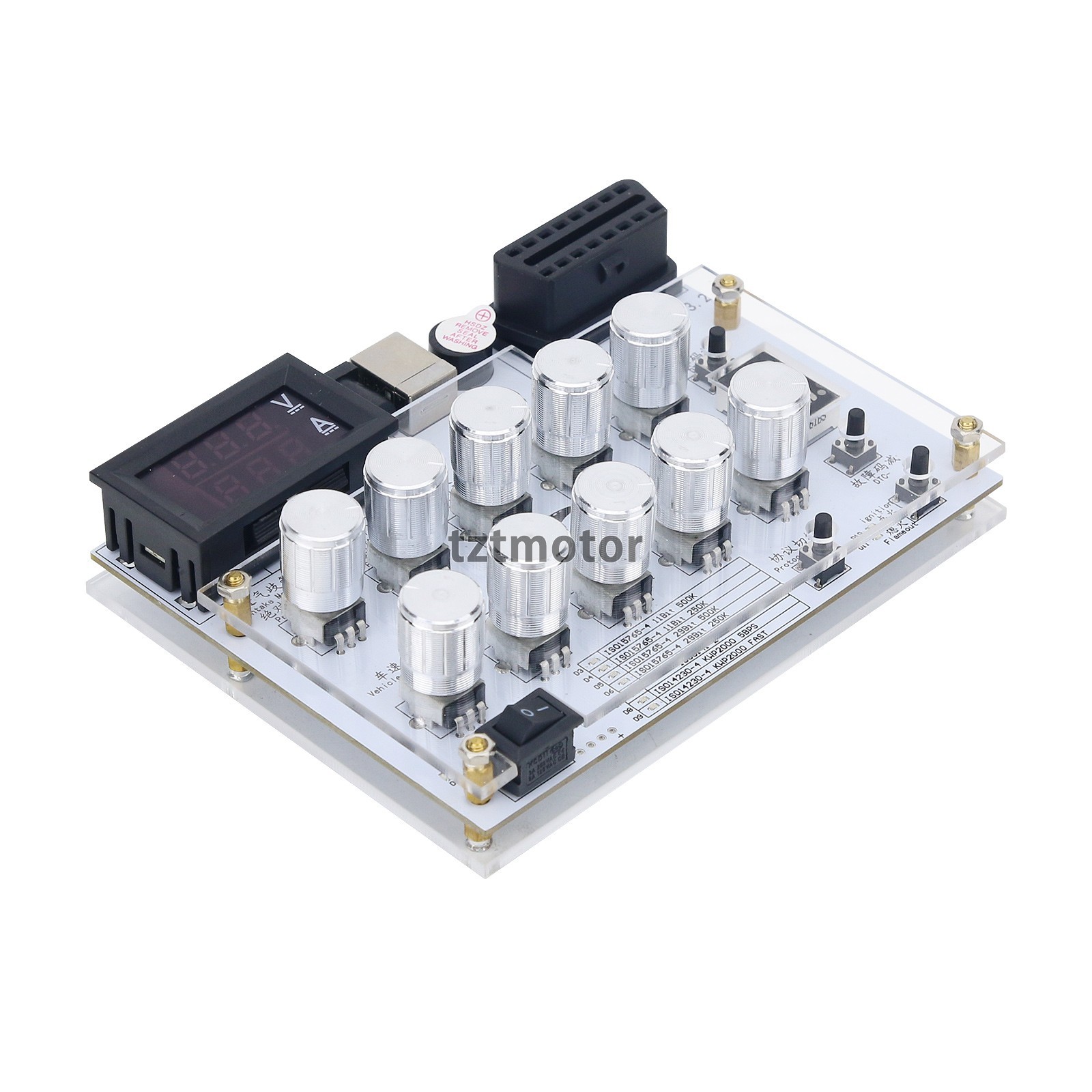 Automotive ECU OBD Simulator for ELM327 Development HUD R&D ISO15765 Protocol