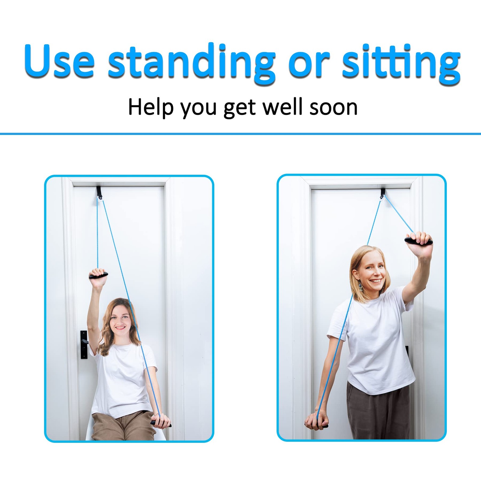 Shoulder Pulley Over The Door Physical Therapy System, Exercise Pulley, Blue