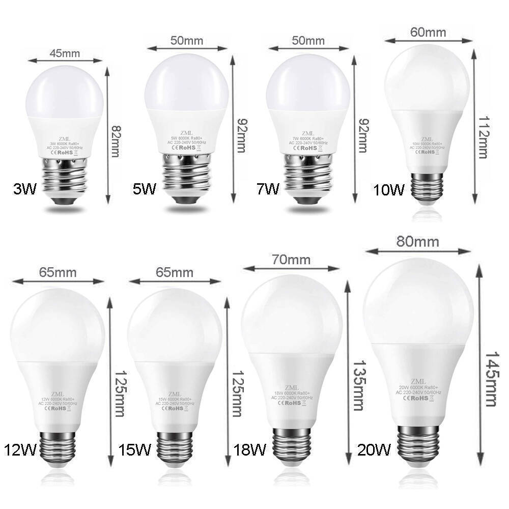3W5W7W10W12W15W18W20W30W LED Bulb Light E27 Cool White/Warm White Ultra Bright