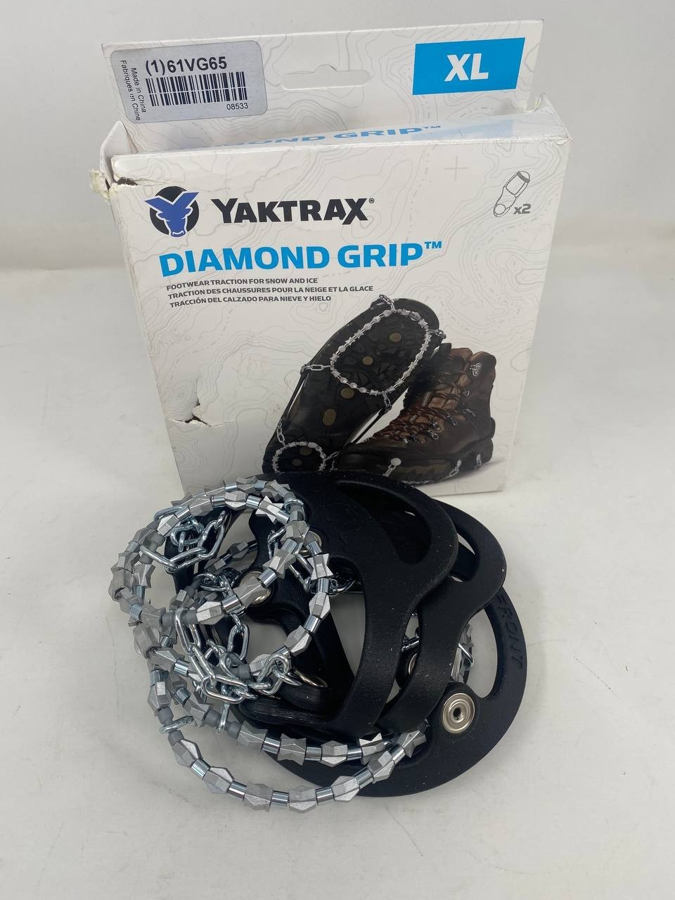 YAKTRAX Diamond Grip Traction Device Snow Cleats Size XL Large Mens 14+
