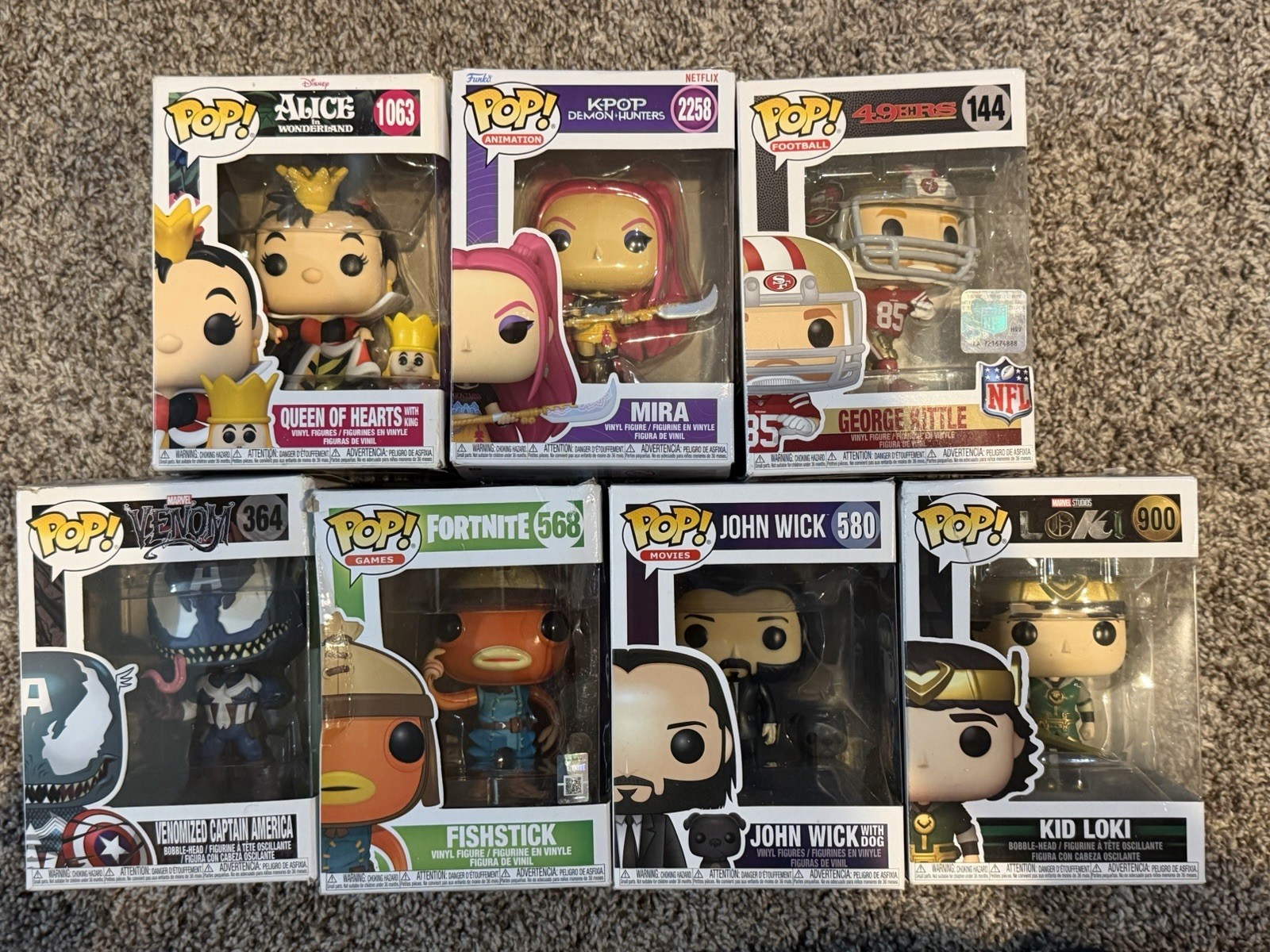 Funko Pop! 7-Pack Boxed Vinyl Lot Queen of Hearts Fishstick Mira Kittle etc