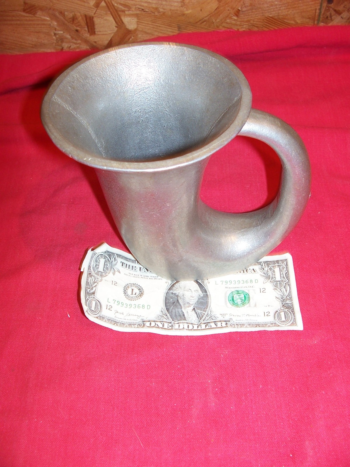 Vintage Lyman Bugle Horn Cast Pewter Beer Mug Stein Tankard Hunting Collectible