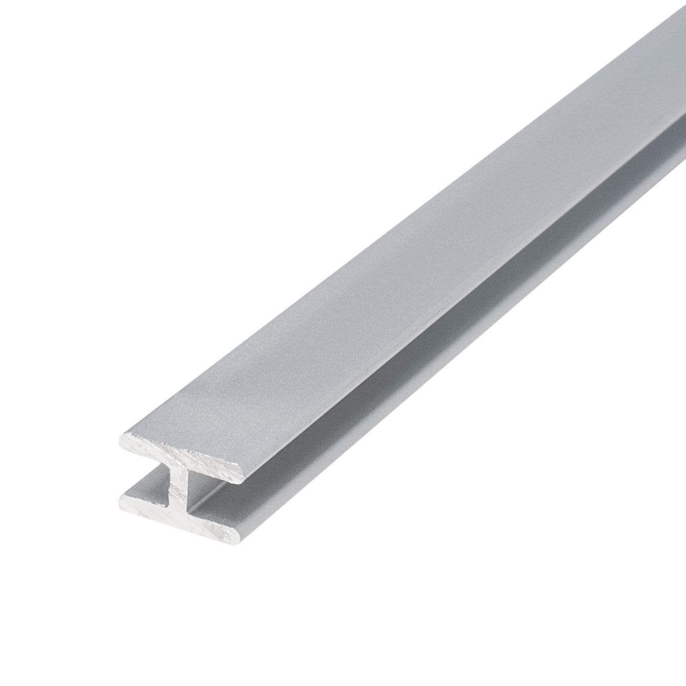 Outwater Aluminum H Channel Fits Material .360 Inch Wide Clear Anodized Aluminum