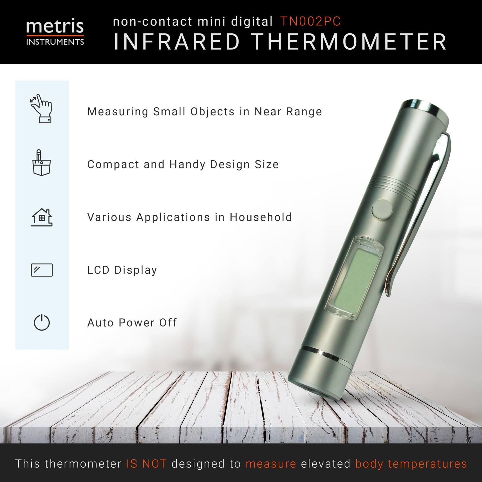 Mini Digital Infrared Thermometer Certified to UL4200A Reese’s Law for Reptil...